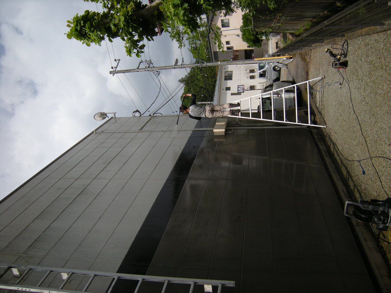 東近江市 高圧洗浄 外壁 高圧洗浄機 コンクリ レンガ ブロック 車庫 玄関 門柱
